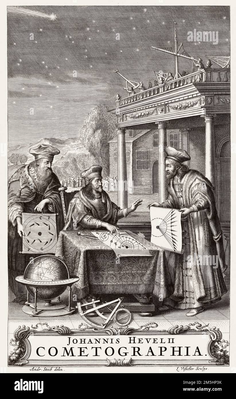 Johannis Hevelii Cometographia, by Johannes Hevelius, 1668 Stock Photo