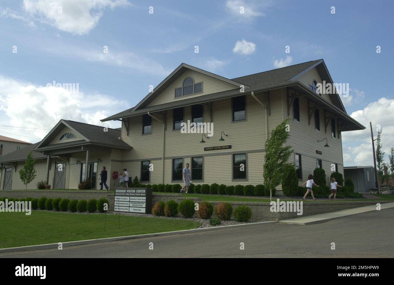 Sheyenne River Valley Scenic Byway Rosebud Visitor Center. A family
