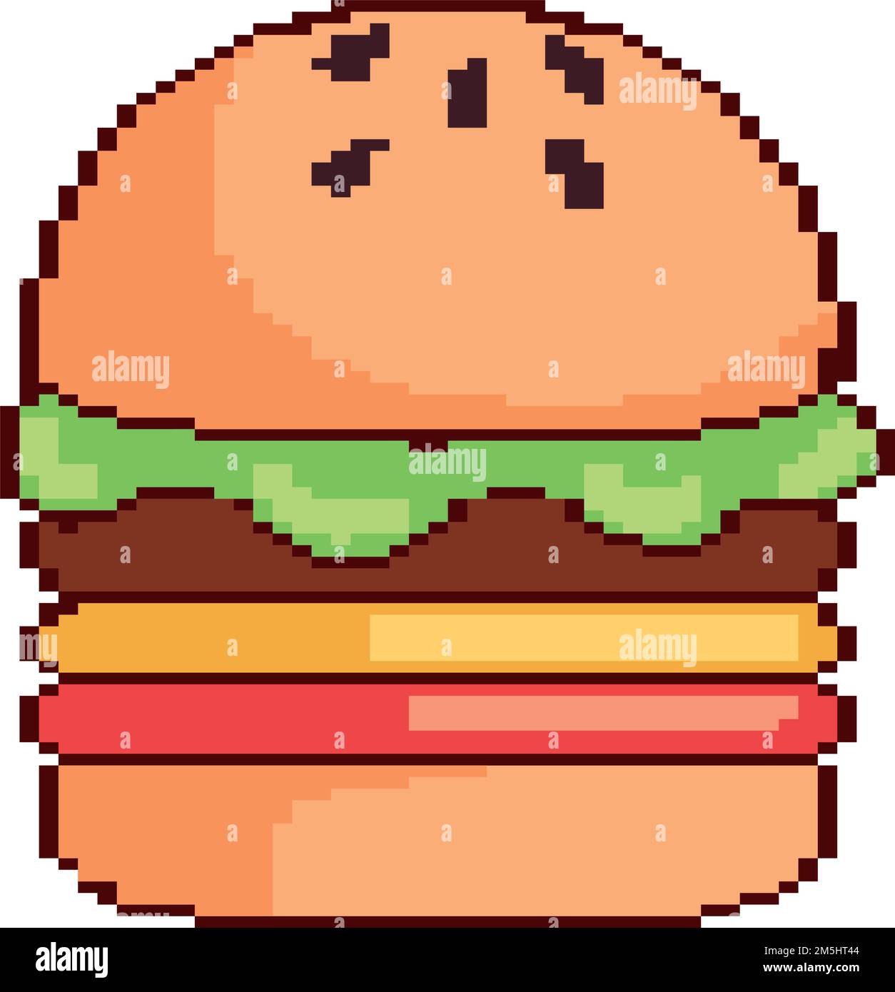 hamburger fast food pixelated Stock Vector Image & Art - Alamy
