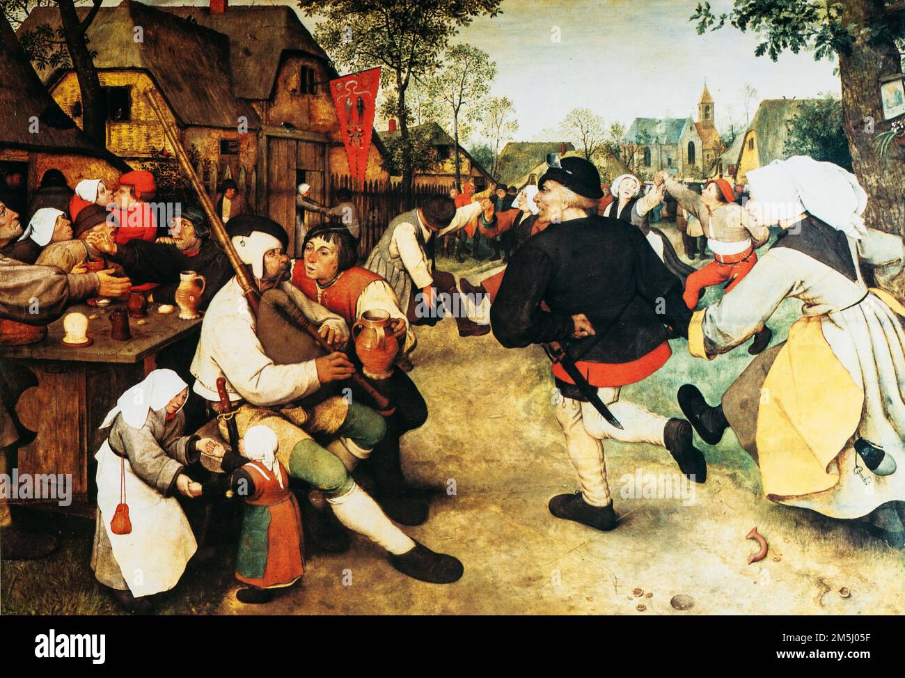 Pieter Bruegel Also Brueghel Or Breughel Elder. The Peasant Dance. Bruegel Was Most Significant Artist Of Dutch And Flemish Renaissance Painting, A Stock Photo