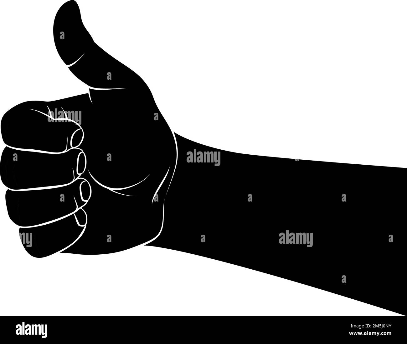 Illustration of Human Hand Showing Symbol Like. Making a Thumb up ...
