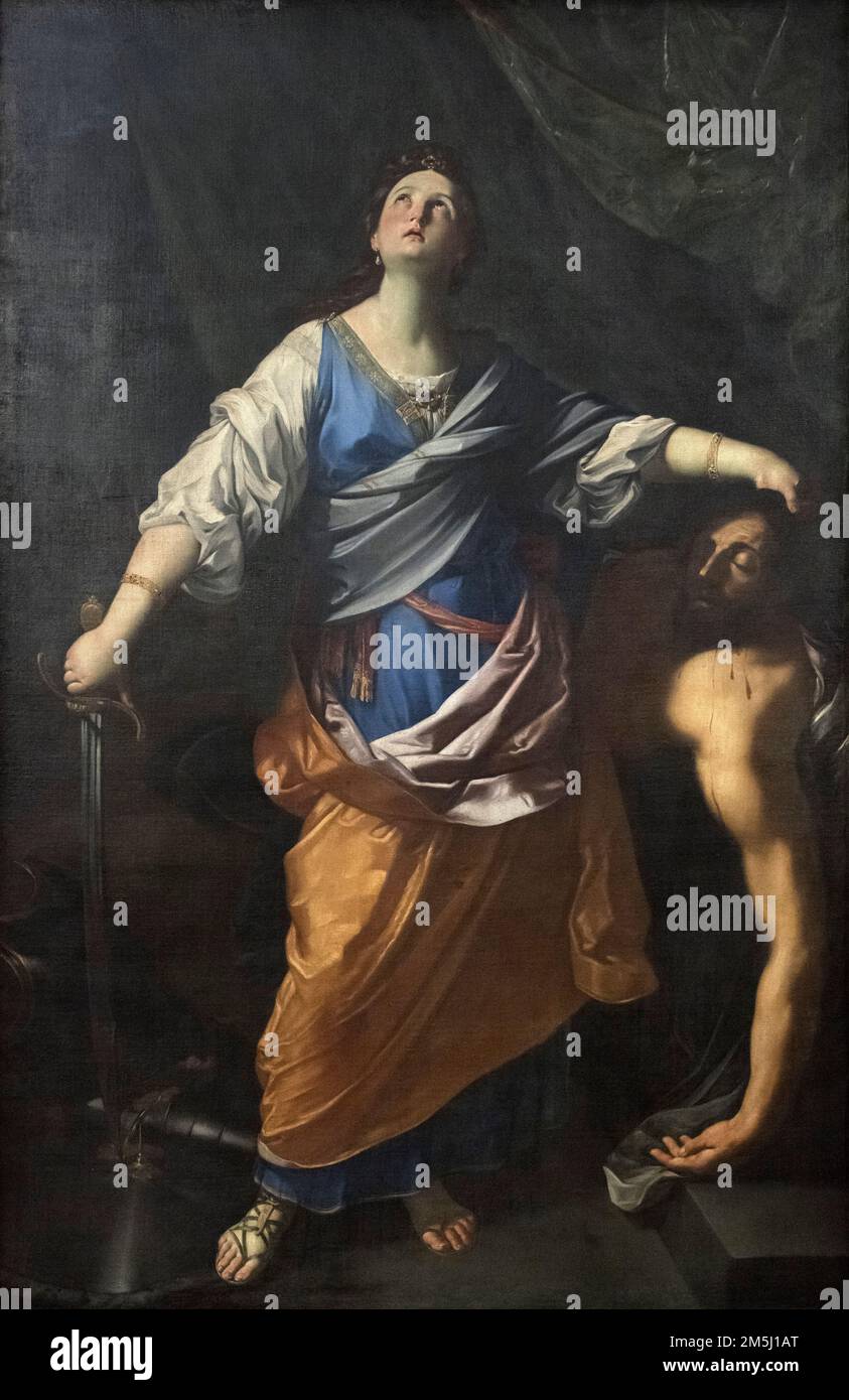 Carlo Maratta (1625-1713), Judith, copy after the painting by Guido Reni ca. 1625. Giuditta. Capitoline Museums, Rome, Italy.  Oil on canvas  Inv. PC Stock Photo