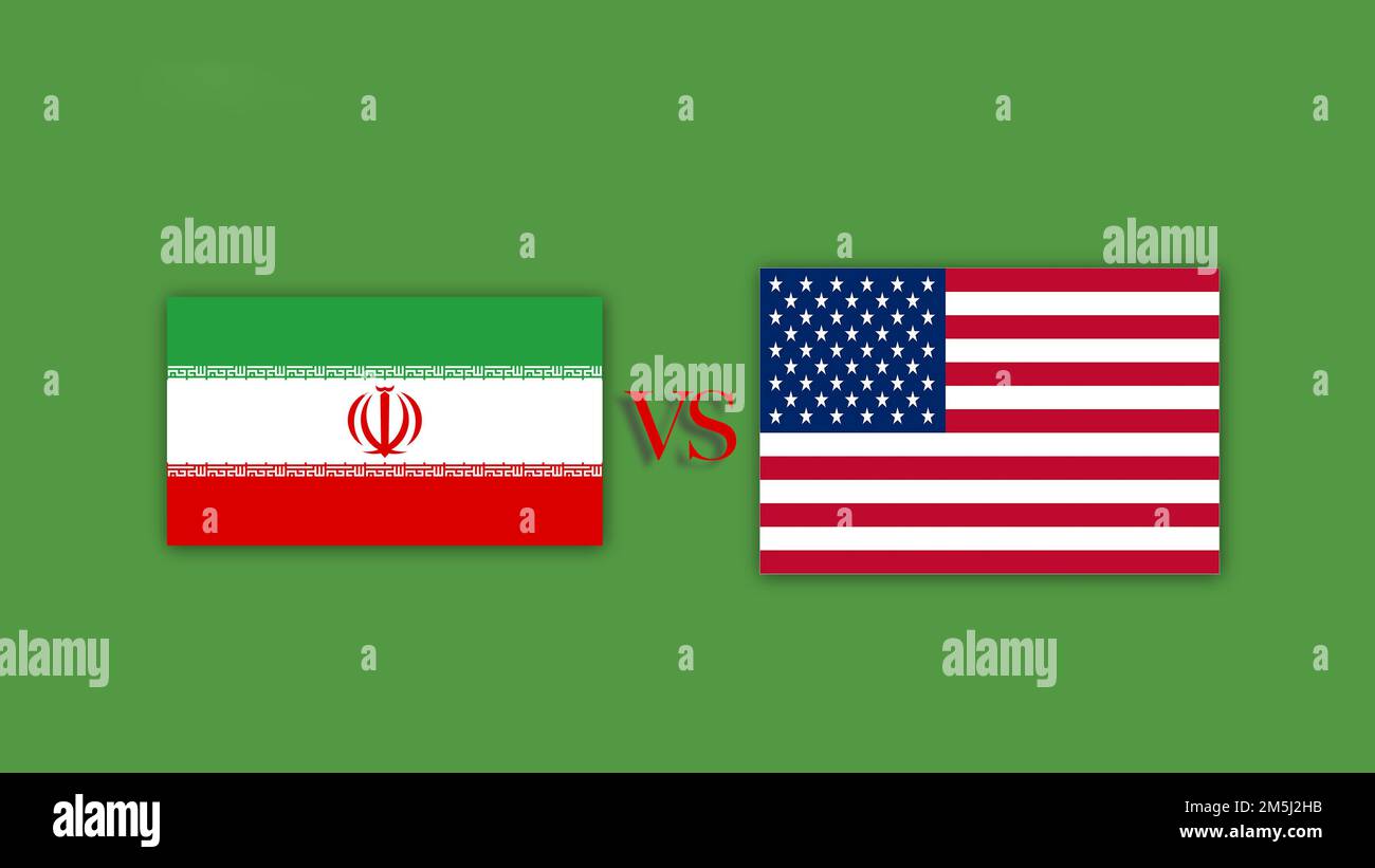 iran vs usa Football Match Design Element Stock Photo - Alamy