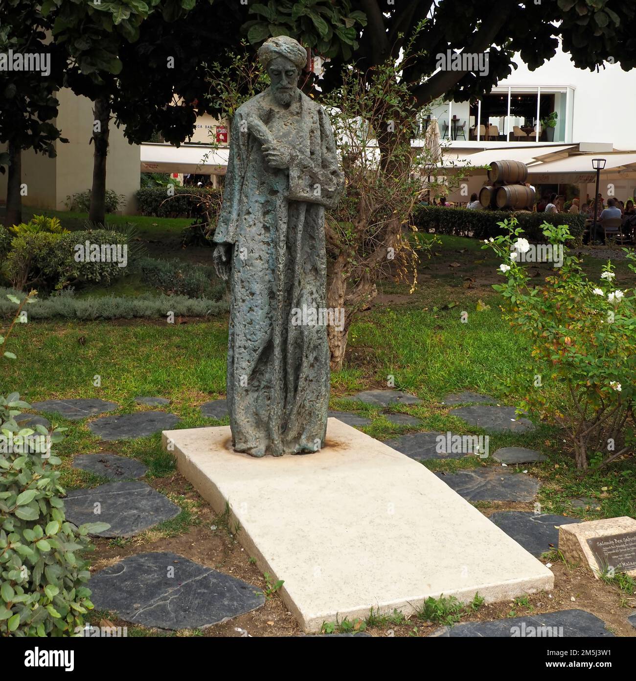 statue of Solomon ibn Gabirol or Solomon ben Judah, 11th-century Andalusian  poet and philosopher ,Malaga,Spain,Europe Stock Photo - Alamy