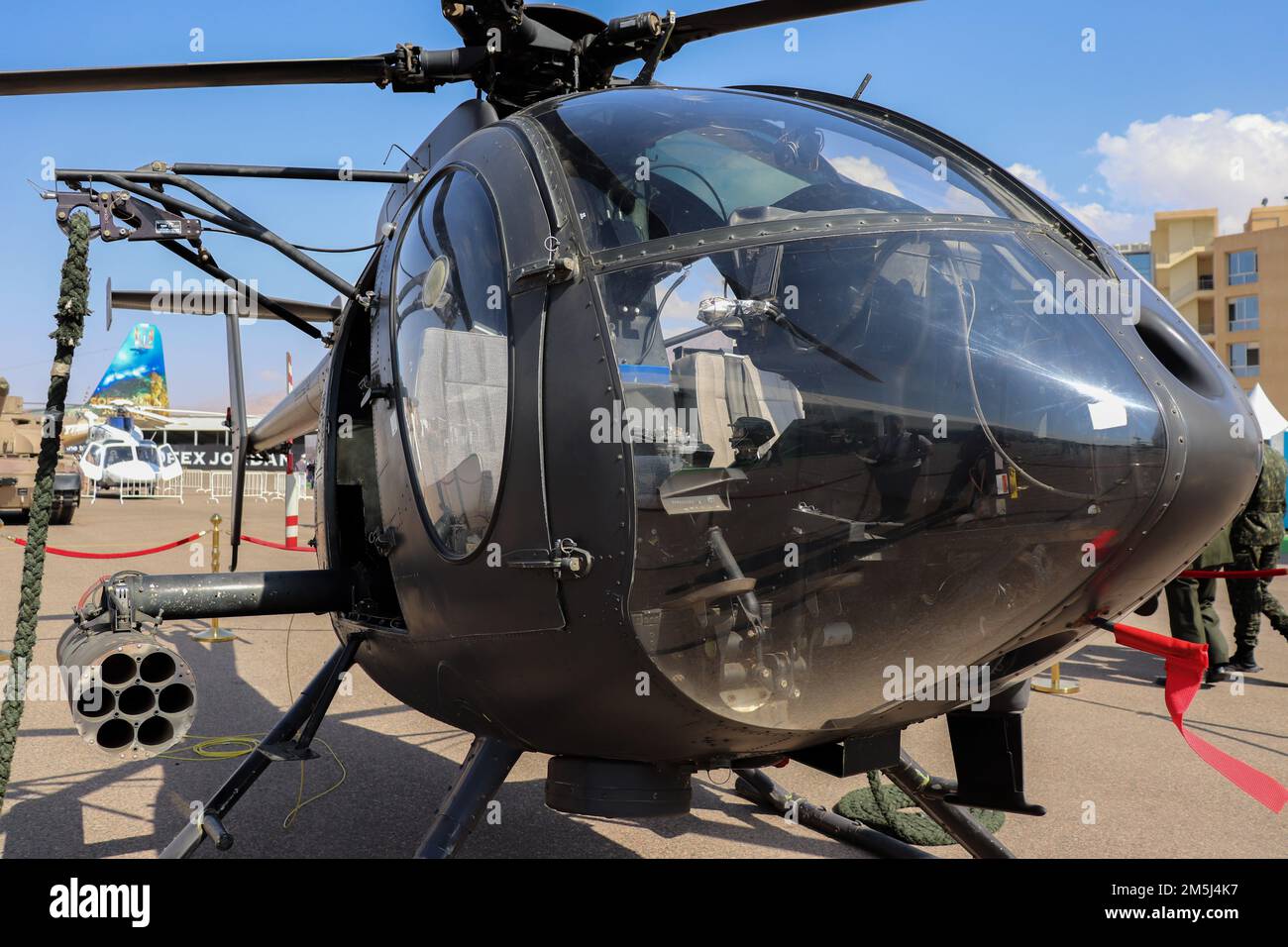 Aqaba, Jordan : MD-530 little bird helicopter for Jordanian Army Stock Photo
