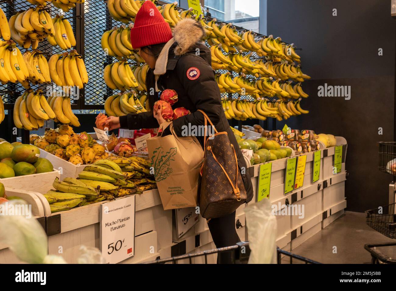 Shopping in a Whole Foods Market supermarket in New York on Tuesday, December 27, 2022.  (© Richard B. Levine) Stock Photo