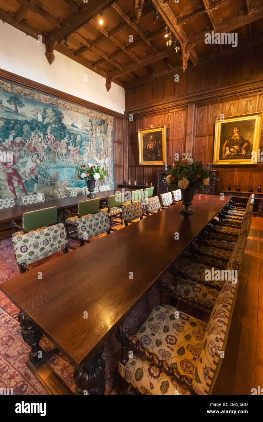 England, Kent, Hever, Hever Castle, The Dining Hall Stock Photo - Alamy
