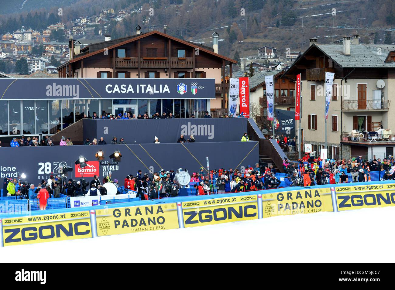 Bormio, Bormio, Italy, December 29, 2022, casaitalia finishline bormio