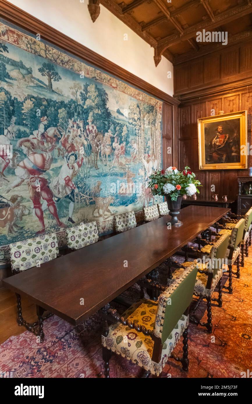 England, Kent, Hever, Hever Castle, The Dining Hall Stock Photo - Alamy