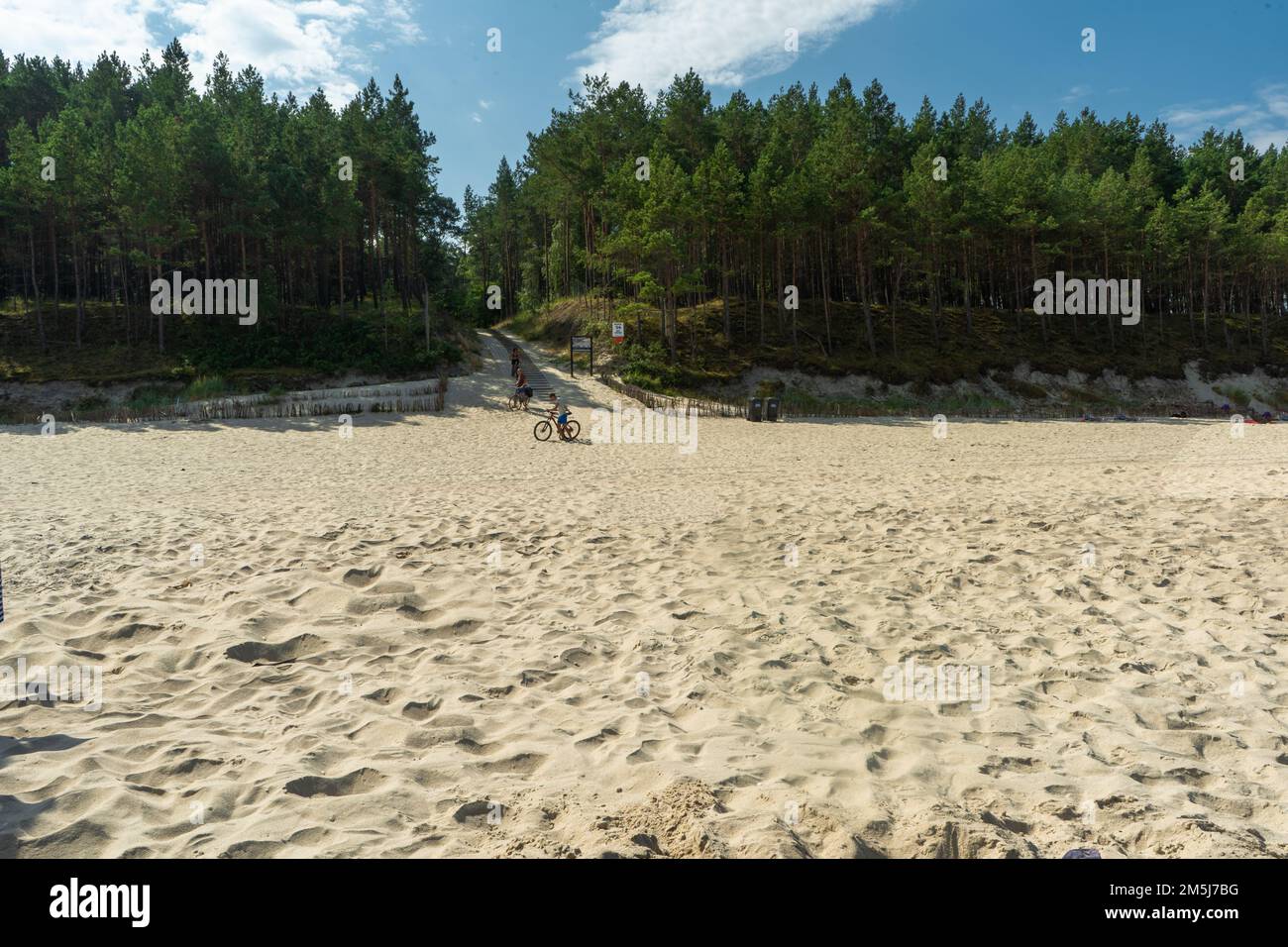 Katy Rybackie, Pomerania Poland 16 August. Entrence at the beach, view from seaside Stock Photo