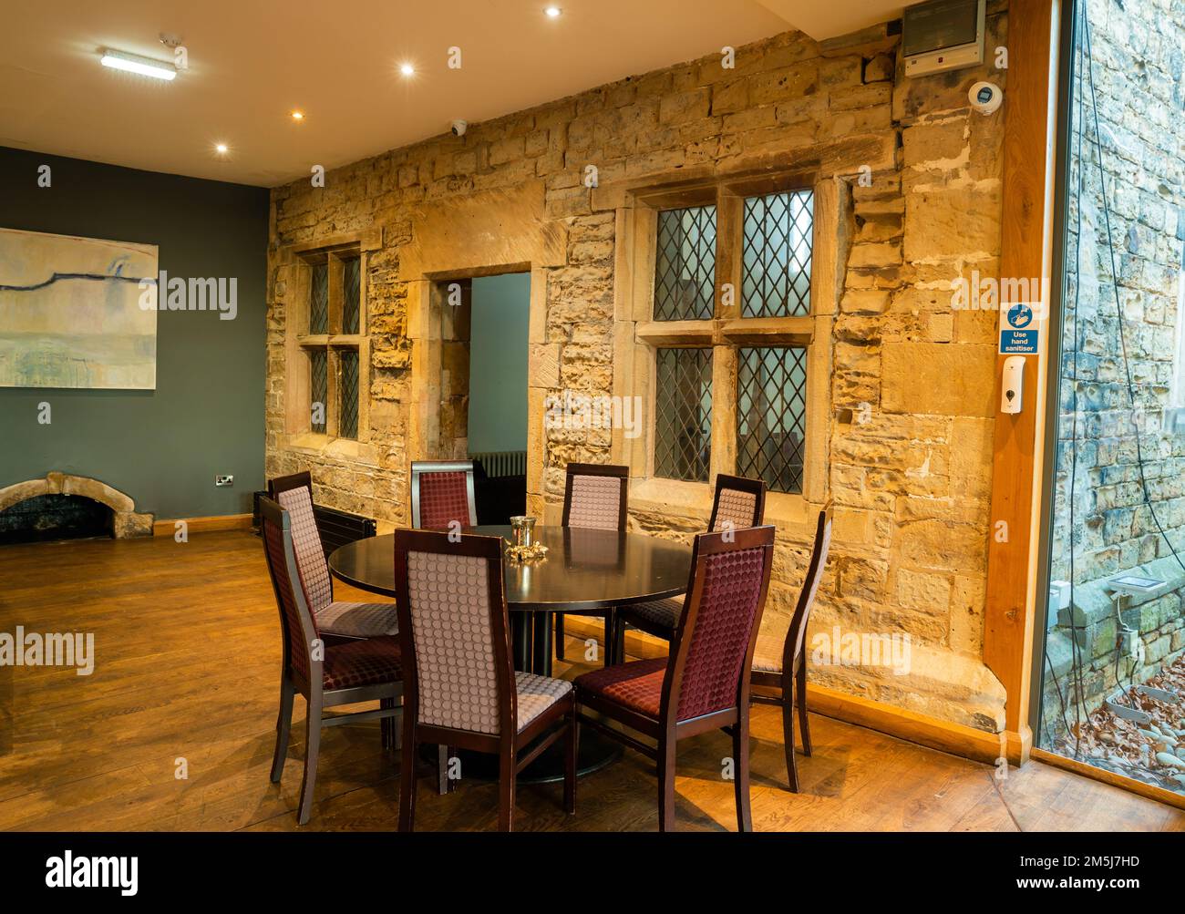 Dining Room in the Best Westen Plus Mosborough Hall Hotel in Sheffield, Uk Stock Photo