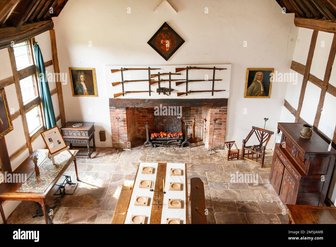 interior of the birthplace of sir Edward Elgar composer The Firs  Upper Broadheath malvern Worcestershire Stock Photo