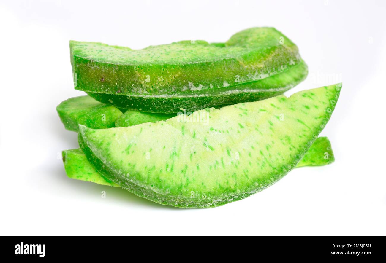 Dried peel pomelo isolated on white background. Stock Photo