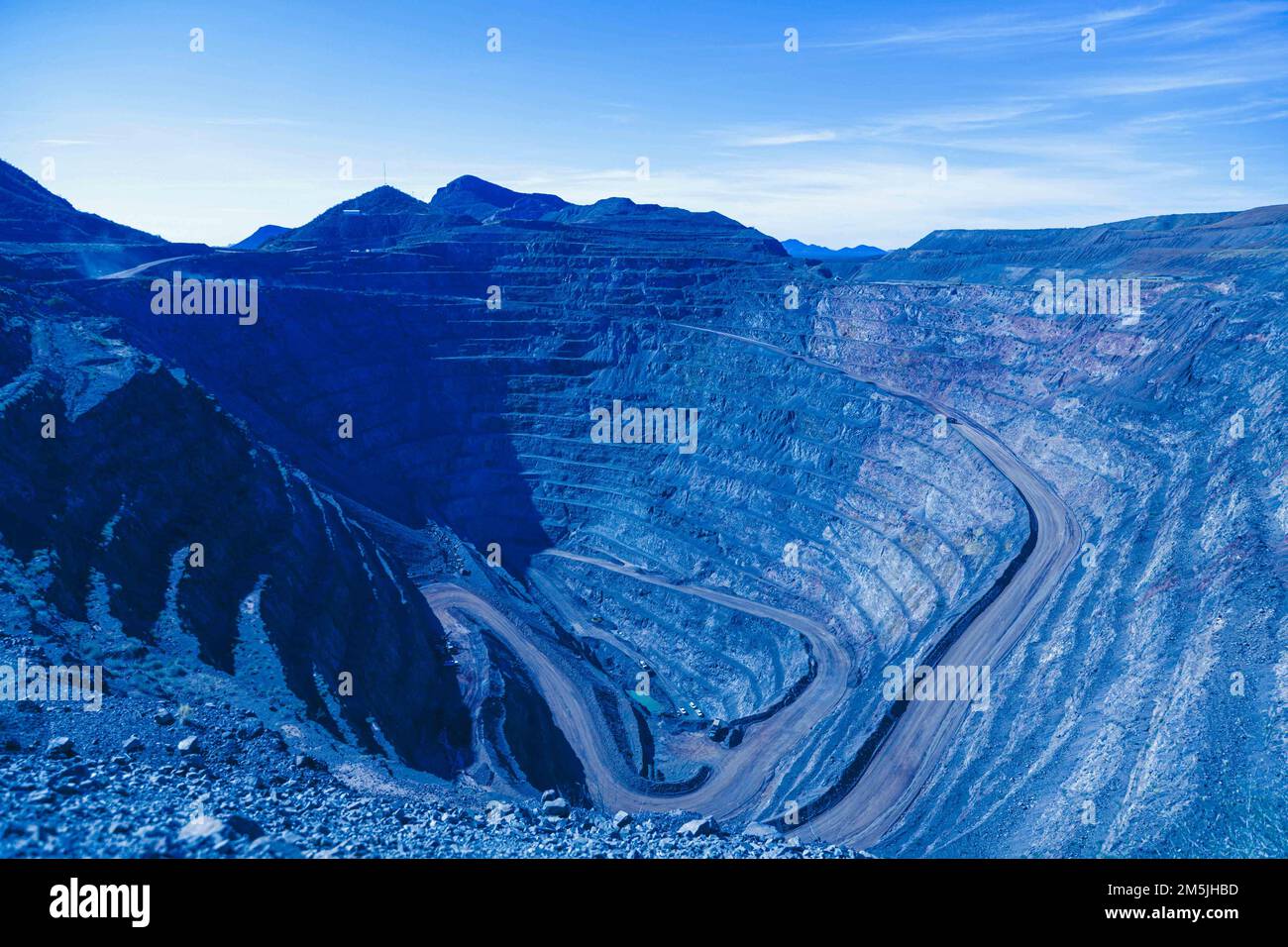 Gold mine pit, mining, industry, earth transformation, aerial ...