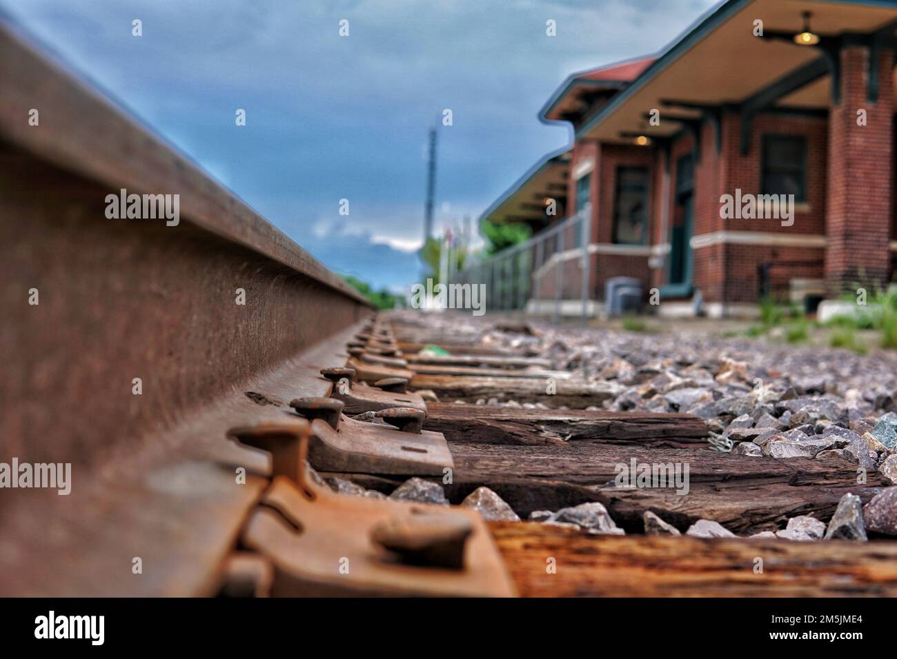 The Russellville Train Depot historic railroad station in Arkansas