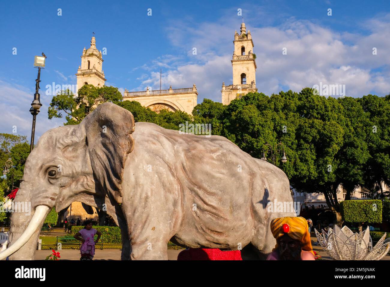 Nativity scene, Plaza Grande, Merida Yucatan Mexico Stock Photo Alamy