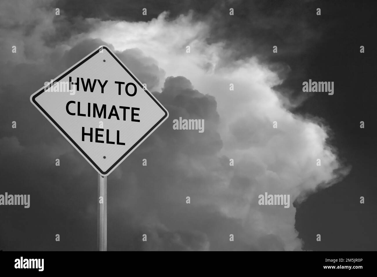 Highway To Climate Hell Stock Photo