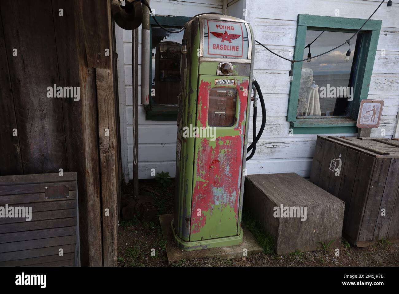 Photo of China camp state park, California, Antique gas pump Stock Photo
