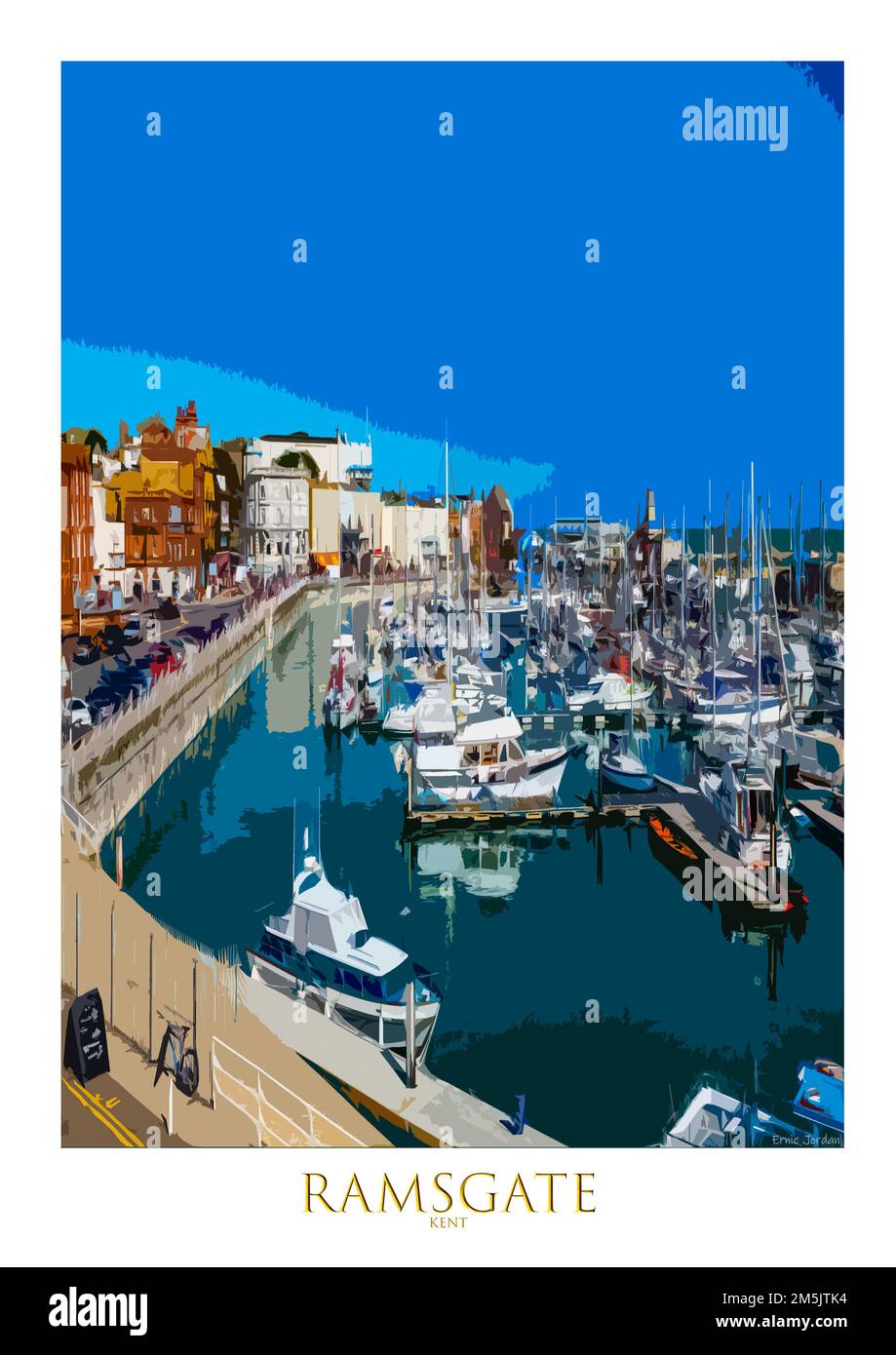 series of twelve posters of well known Thanet buildings Stock Photo