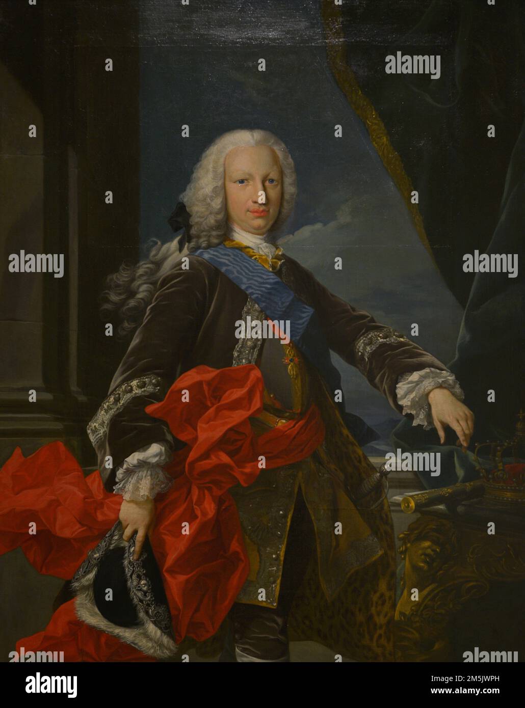 Ferdinand VI (1713-1759). King of Spain (1746-1759). Bourbon dynasty. Portrait. Anonymous, c. 1746. Oil on canvas. Army Museum. Toledo, Spain. Stock Photo