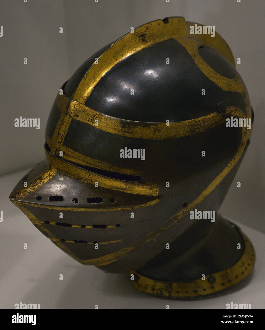 Sallet. Europe, 15th century. Army Museum. Toledo, Spain. Spain. Stock Photo