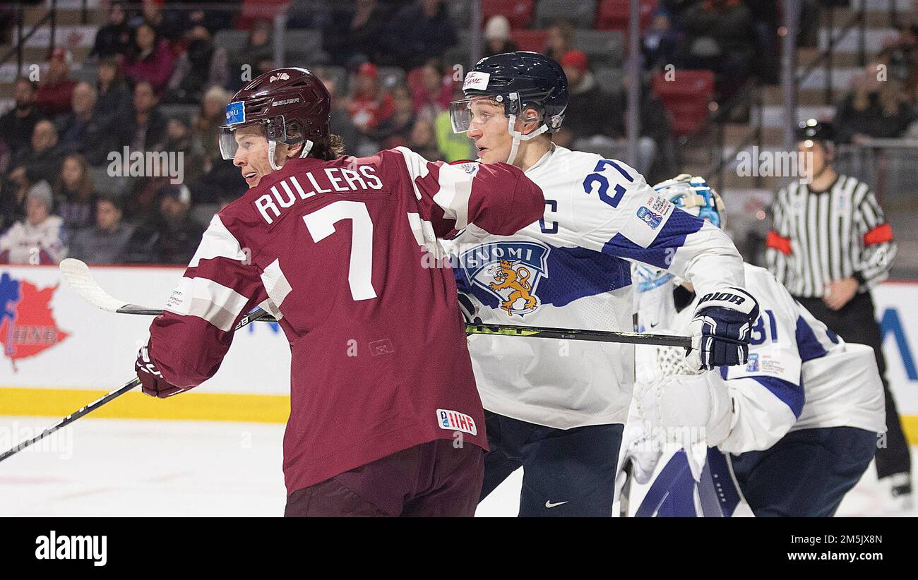 December 29, 2022, Moncton, NB, Canada Latvia's Rainers Rullers, left