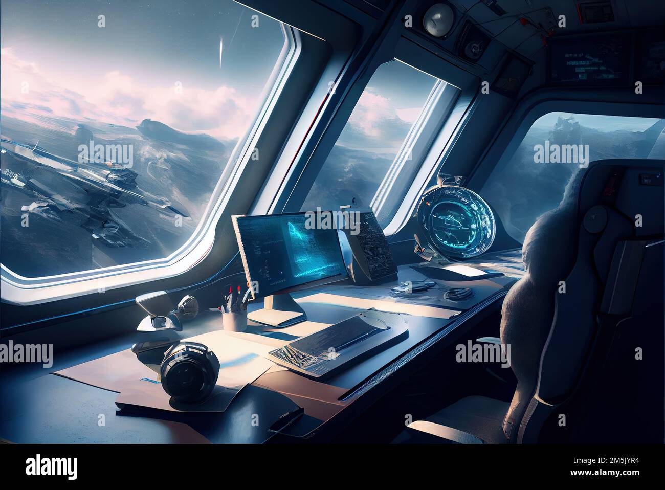 Spacecraft interior view window space hi-res stock photography and images -  Alamy
