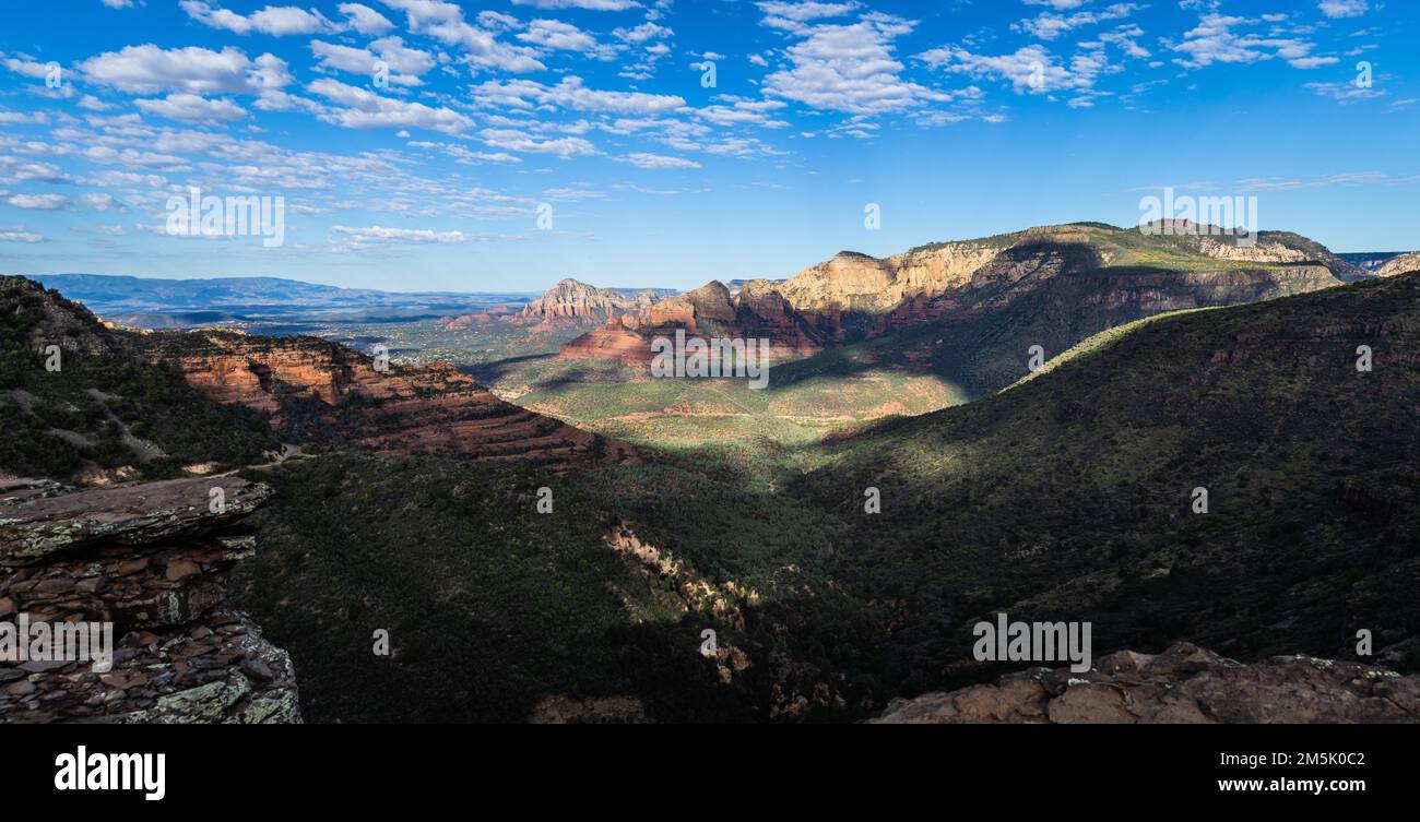Red Rocks Green Rocks The red rocks, green valleys, and blue skies of a morning over the city ...