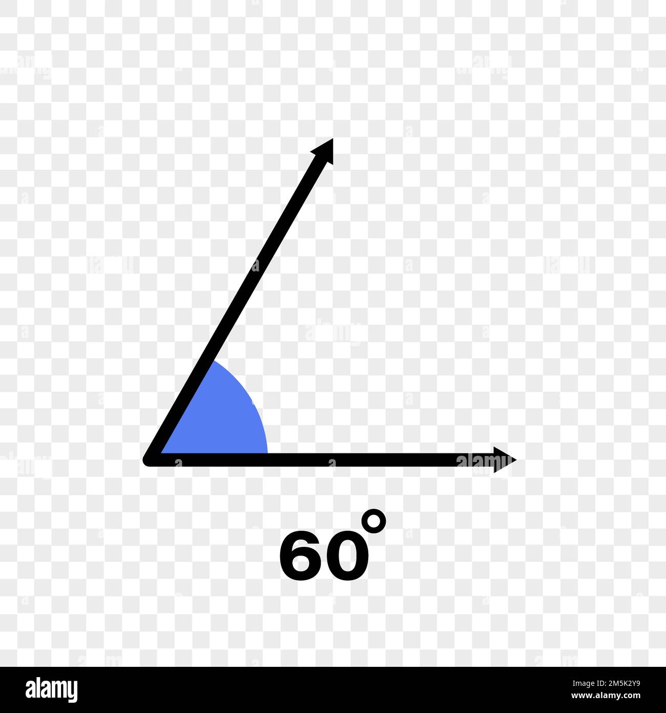 60 degree angle icon. Geometric symbol. Vector illustration on ...