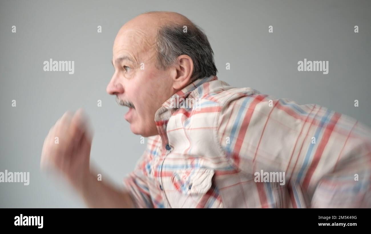 Tired senior man running on hi-res stock photography and images - Alamy
