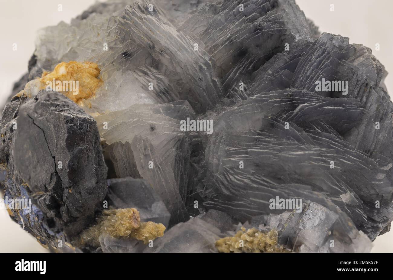 Barite mineral sample, macro photo , rock image Stock Photo