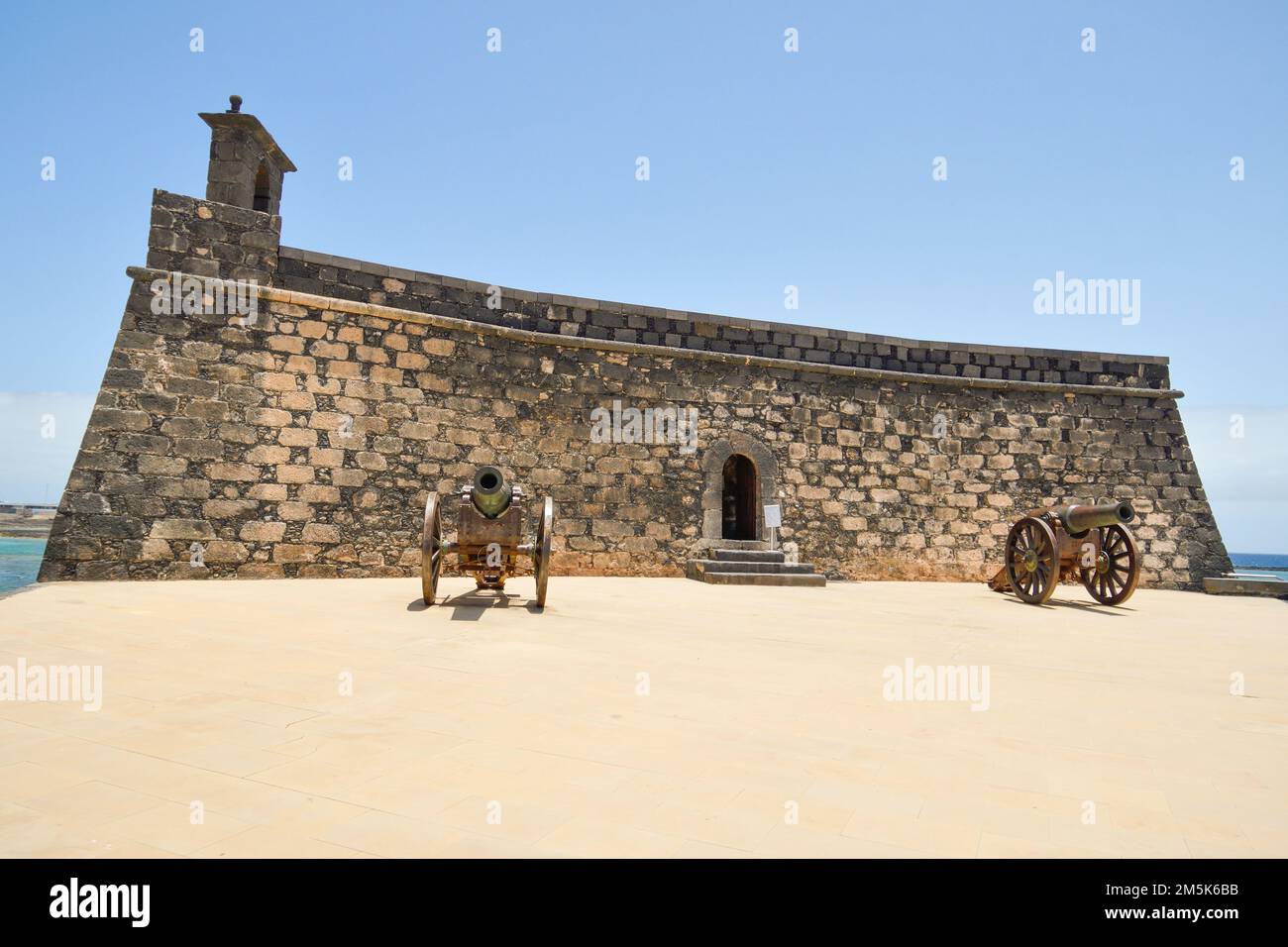 Panoramic of the Castle of San Gabriel de Arrecife Stock Photo