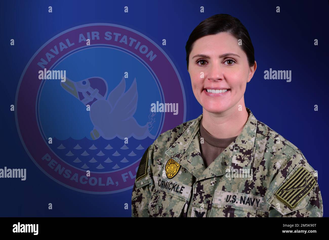 MasteratArms 1st Class April Carmickle serves with the Naval Air
