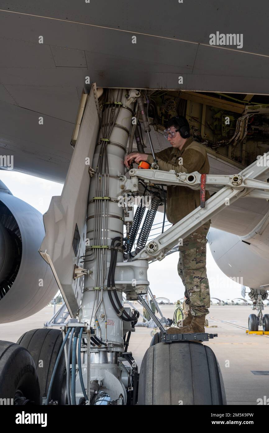 Senior Airman Brandon Hargrave, 22nd Aircraft Maintenance Squadron crew