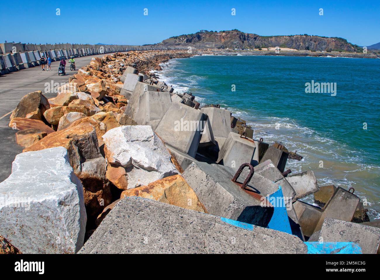 Southern breakwall at Coffs Harbour Stock Photo