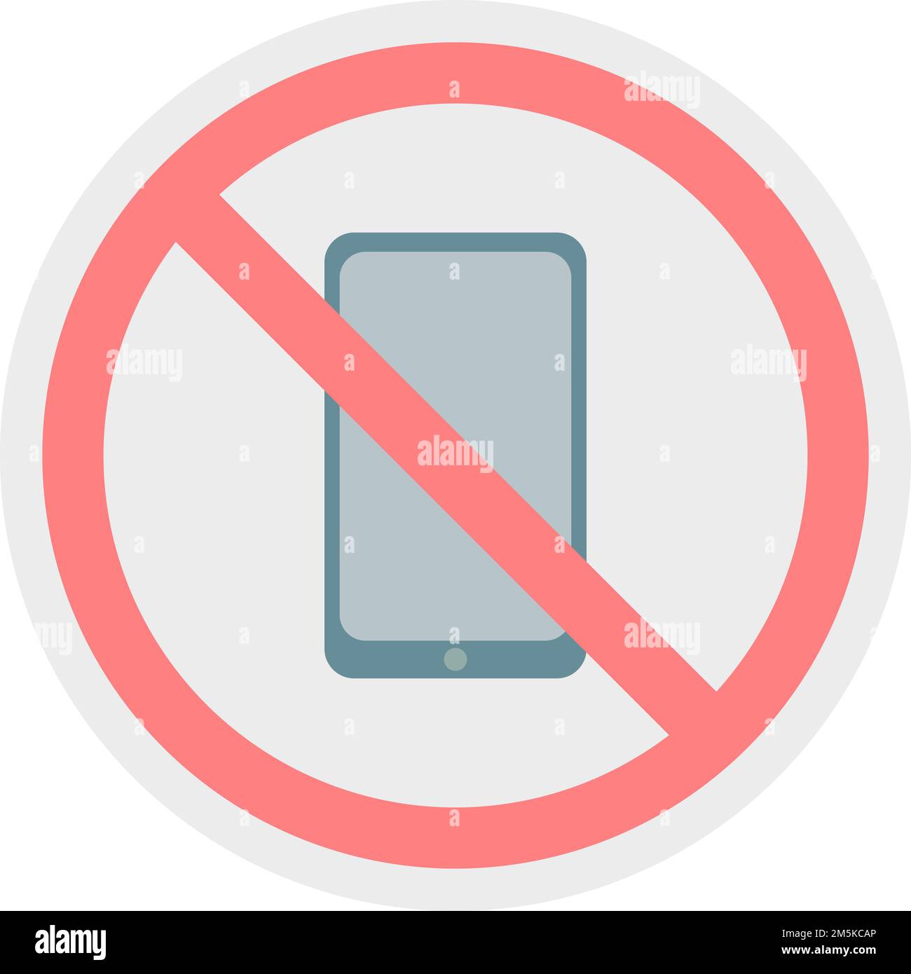 Smartphone ban icon. Cell phone ban icon. Stock Vector