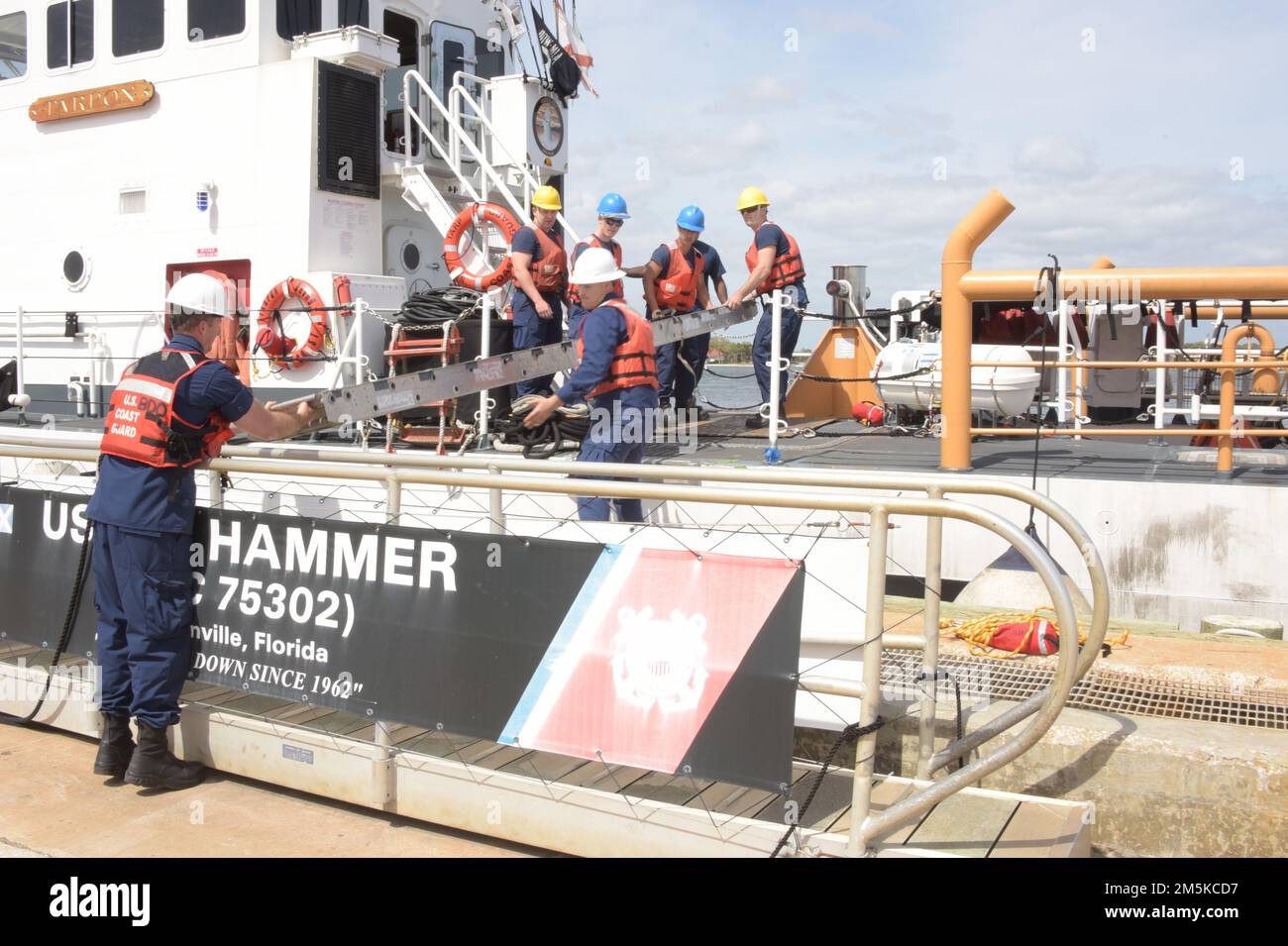 U.S. Coast Guardsmen assigned to Coast Guard Sector Jacksonville