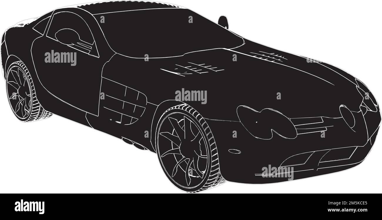 Modern Car Vector. Illustration On White Background. A vector