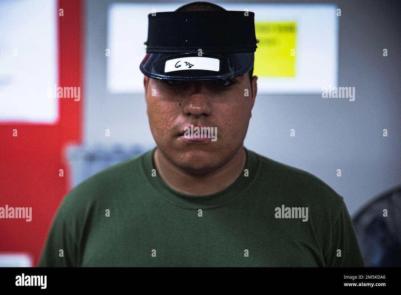 U.S. Marine Corps recruit Luis Pascual with Golf Company, 2nd Recruit