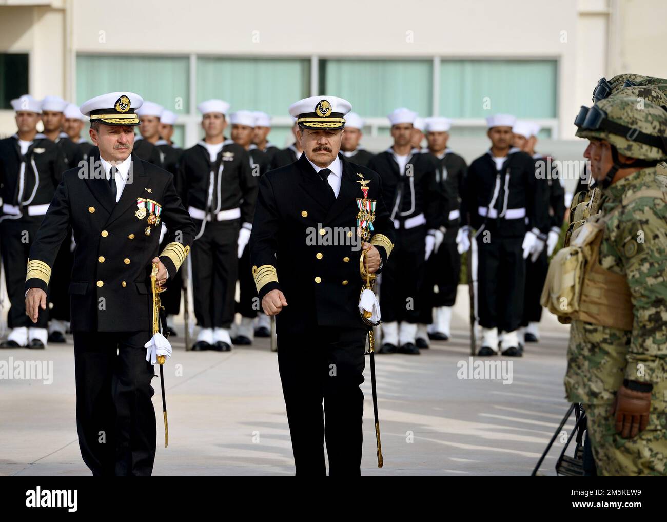 Military ceremony in the fourth naval region of the Mexican Navy in