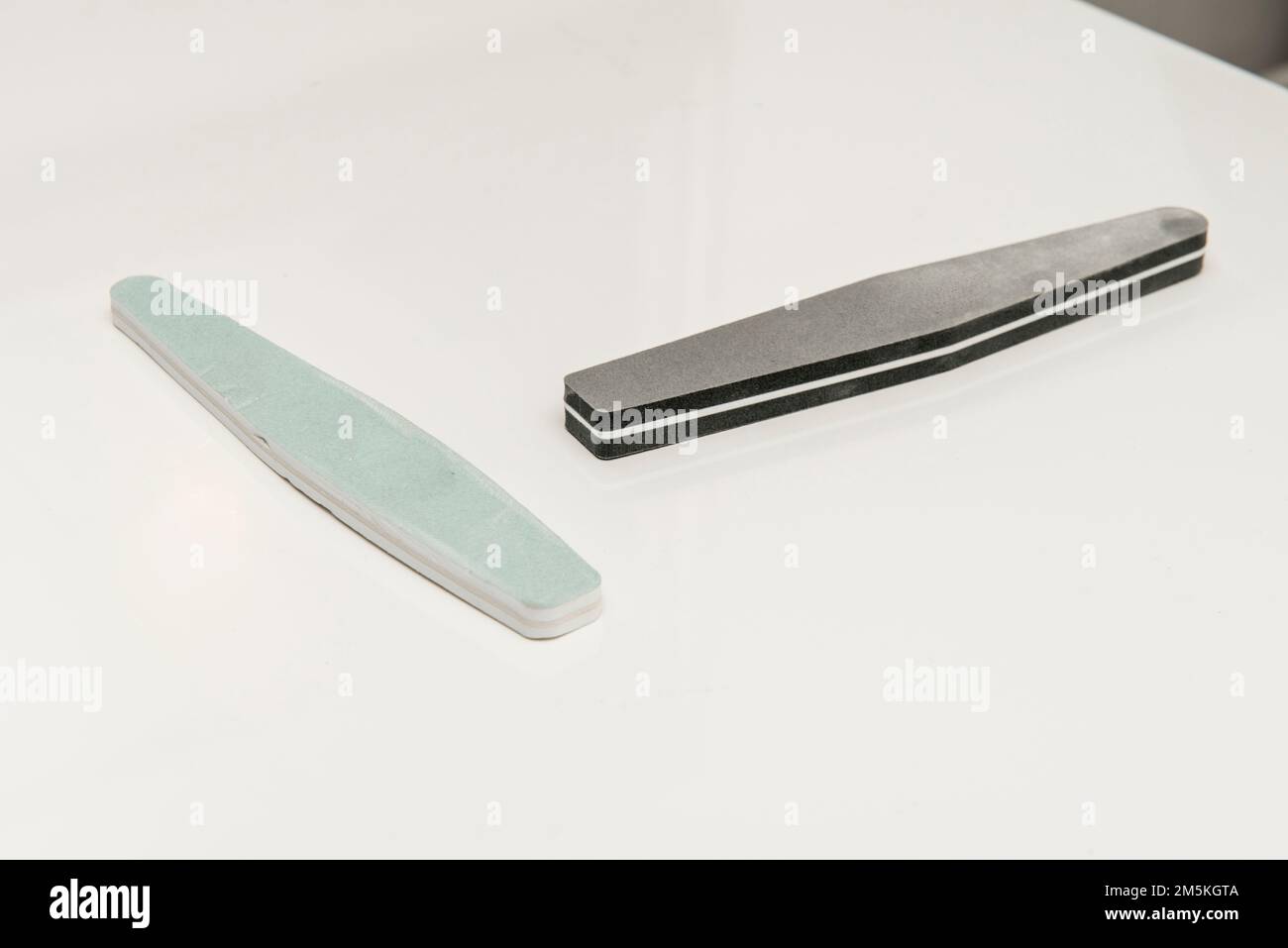 Files used for nails in a beauty salon Stock Photo Alamy