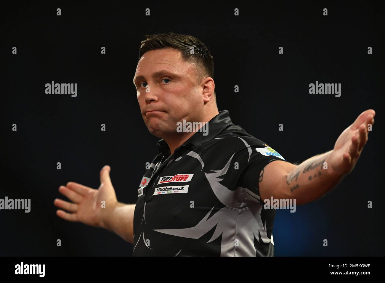 Gerwyn price reacts hi-res stock photography and images