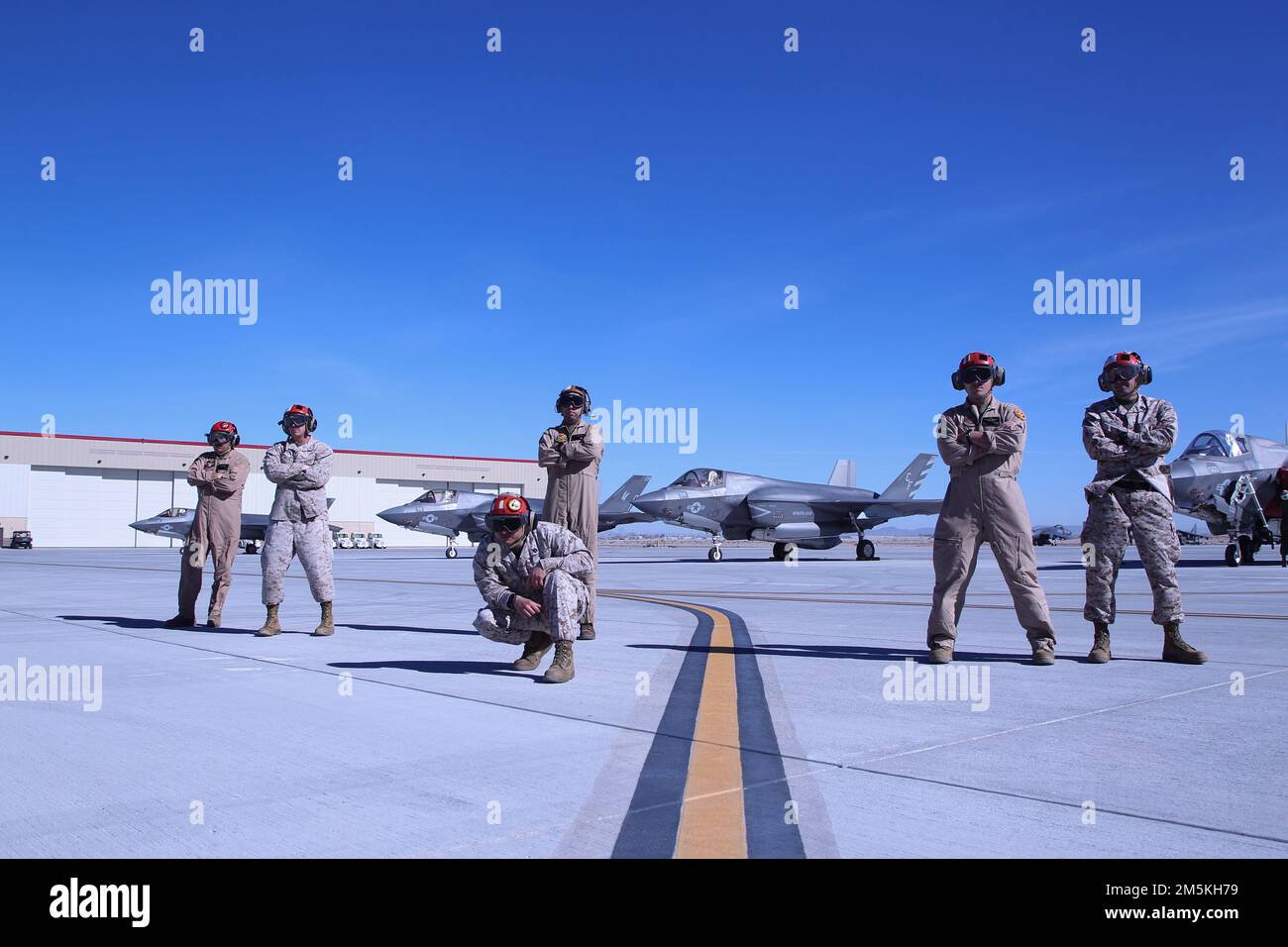 U.S. Marines assigned to Marine Aviation Weapons and Tactics Squadron