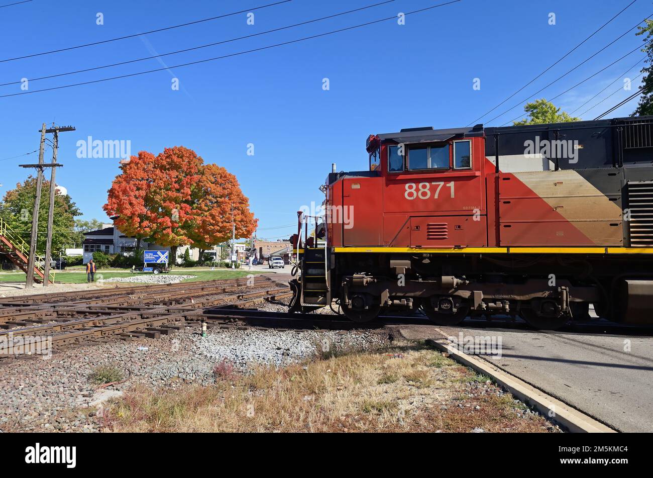 West Chicago, Illinois, USA. A Canadian National Railway