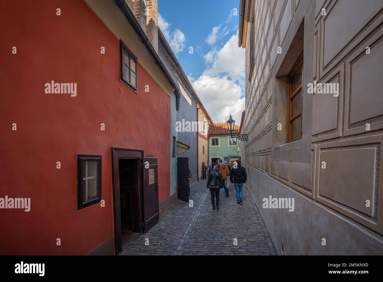 Golden Lane at Prague Castle - Prague, Czech Republic Stock Photo