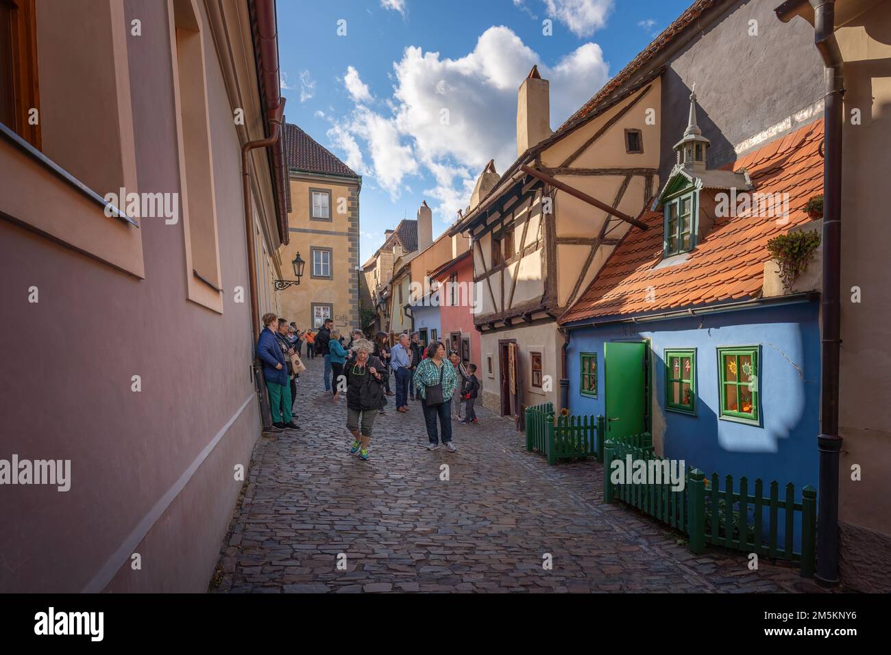Golden Lane at Prague Castle - Prague, Czech Republic Stock Photo