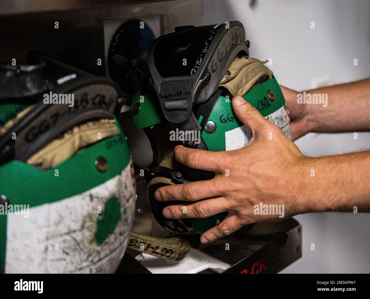 U. S. Marine Corps Lance Cpl. Ari Fine, an ejection seat technician