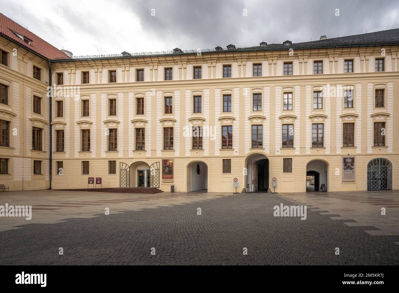 Picture Gallery at 2nd Courtyard of Prague Castle - Prague, Czech Republic Stock Photo