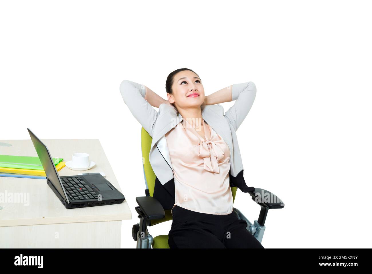 The young woman shed take office business Stock Photo Alamy
