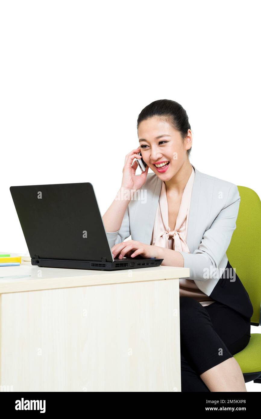 The young woman shed take office business Stock Photo Alamy